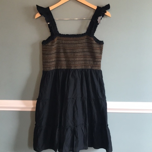J.Crew Factory smocked flutter strap tiered sundress.  M. Boho western country - Picture 8 of 11